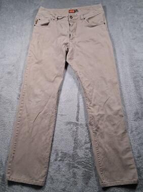 Merrell Jeans Mens 34x30 (Fits 31x30) Beige Khaki Straight Fit Stretch Casual